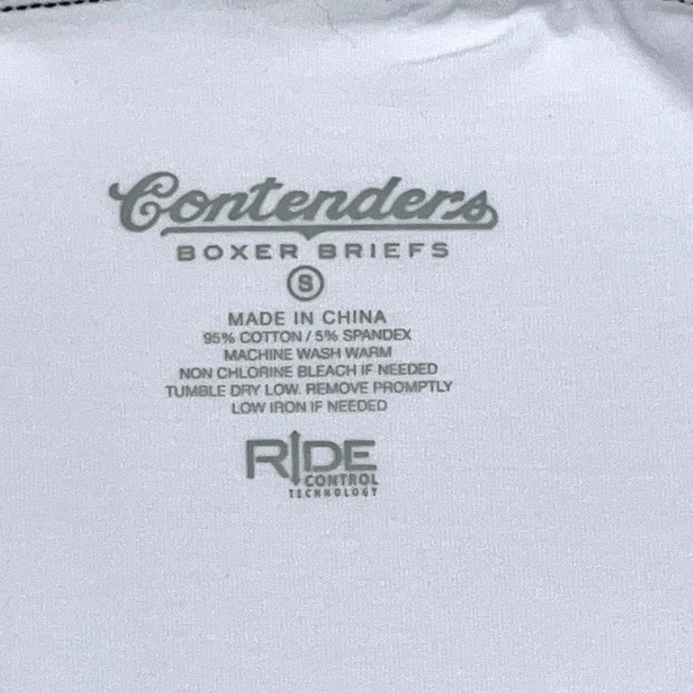 Contenders Mens Boxer Briefs Small White Red Side Stripe Clay Featherweight NEW - Picture 8 of 10